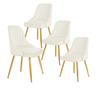 Set of 4 Luster Beige Dining Chair