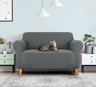 Luthira 2 Seater Grey Sofa Cover
