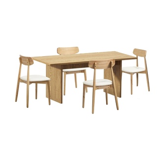 Lyka 4 Seater Dining Set Natural