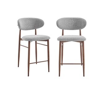 Lynx Set of 2 Grey Bar Stools