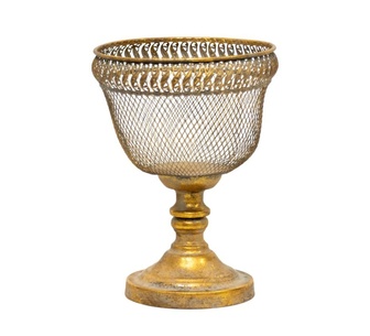 Lyraen Gold Metal Footed Bowl