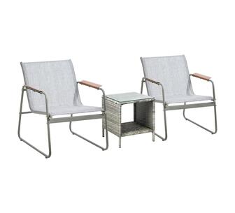 Lysel 2 Seater Outdoor Lounge Light Grey