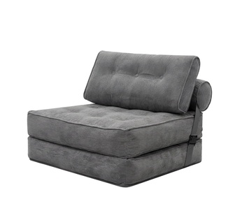 Mactan Grey Corduroy Covertible Sofa Bed