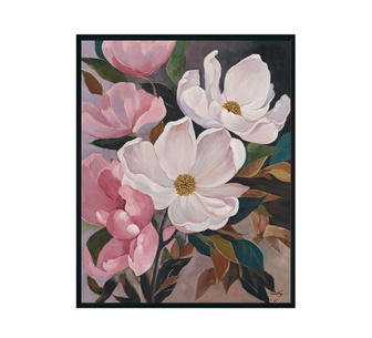 Magnolia Canvas Painting White