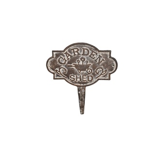Manami Grey Iron Garden Shed Stake