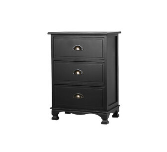 Manuela Black Bedside Table