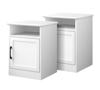 Set of 2 Marisse Bedside Table White