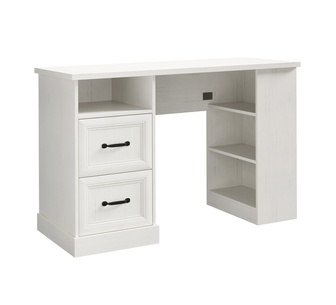 Marlowe White 2 Drawer 4 Shelf Office Desk