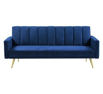 Marty Futon Sofa 3STR Blue Velvet