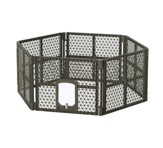 Mardi 6 Panel Black Pet Playpen