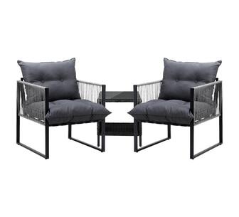 Marso 2 Seater Outdoor Dining Set Grey/Black