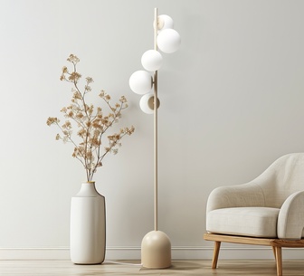 Mateo 156cm Beige Cluster Floor Lamp
