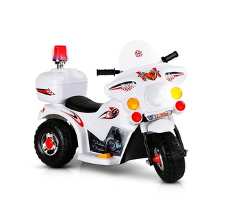 Meiko 6V Kids White Ride-On Motorcycle