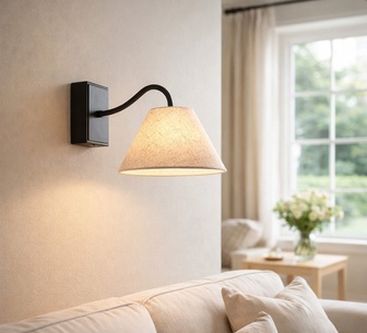 Merin Cordless Black LED Rechargeable Wall Light