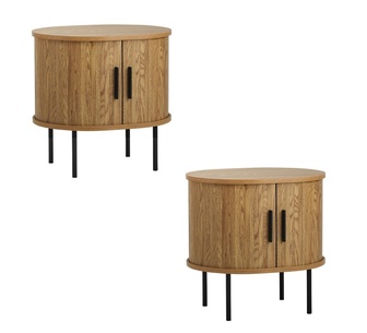 Messiah Set of 2 Bedside Tables Natural