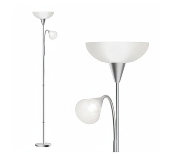 MetroGlow Silver Mother and Child Floor Lamp