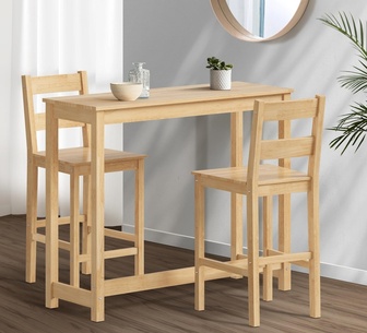 Mezura 3Pcs Bar Table Set Natural