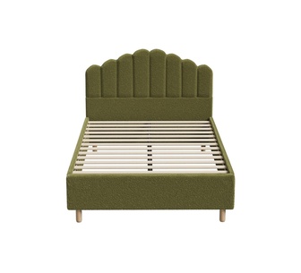 Michigan Green Queen Boucle Bed