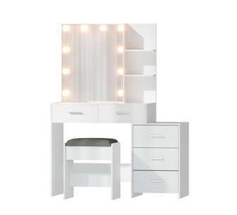 Milla Dressing Table Set White