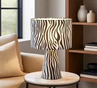 Miravelle Zebra Table Lamp