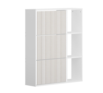Mira Shoe Storage Cabinet with Display Shelves White
