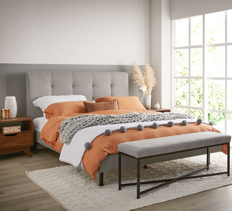 MODENA BED DOUBLE MK3 GREY