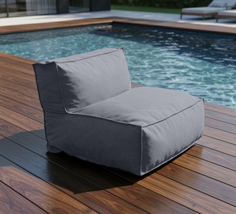 Moises Outdoor Lounge Seat Grey