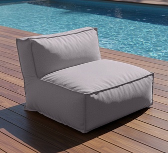 Moises Outdoor Lounge Seat Taupe