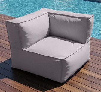 Moises Outdoor Corner Lounge Seat Taupe