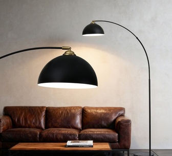 MonoGlow Black Arched Floor Lamp