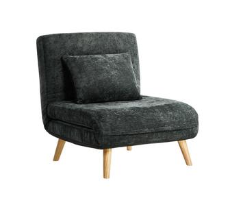 Montey 1 Seater Charcoal Chenille Sofa Bed