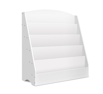 Monic 5 Tiers Kids Bookcase Display Rack White