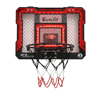 Moppi 40x30cm Red LED Scoreboard Basketball Hoop Set
