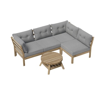 Morelos 4 Seater Grey Outdoor Lounge Setting