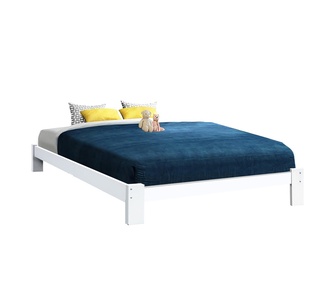Moss Queen White Bed Frame
