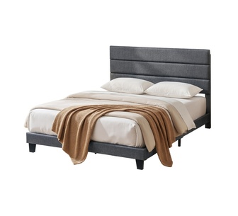 Mossera Double Charcoal Upholstered Base Bed Frame