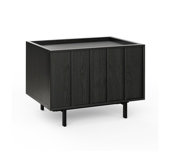 Moya 1 Drawer Black Oak Bedside Table