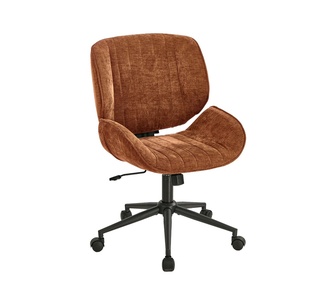 Muhee Orange PU Swivel Office Chair