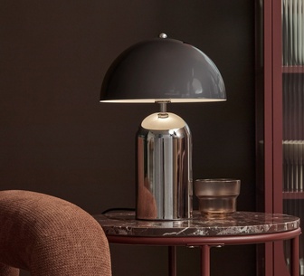 Mushroom 36cm Silver Table Lamp