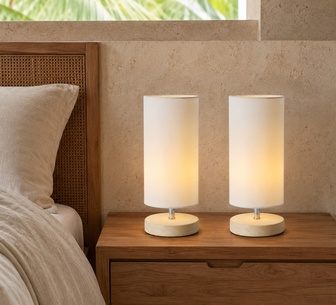 Set of 2 Monn Cylinder Table Lamp