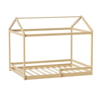 Myra Double Natural Pine Wood Kids House Bed Frame