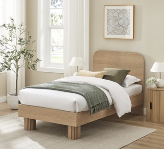Mysa Oak Single Bed