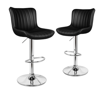 Set of 2 Neda Black Bar Stools