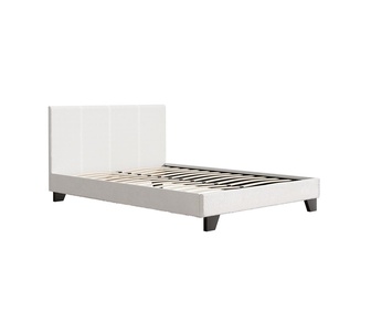 Namra Double White Boucle Bed Frame