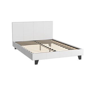 Namra Double White PU Bed Frame