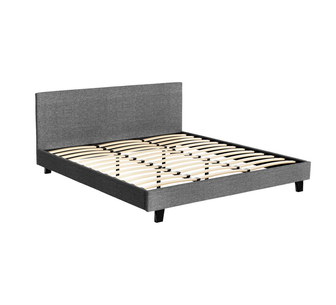 Namra King Grey Fabric Bed Frame