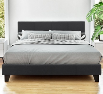 Namra Queen Charcoal Fabric Bed Frame