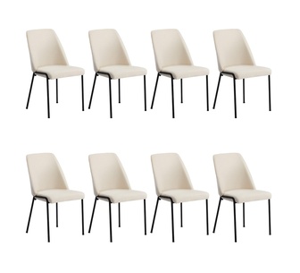 Set of 8 Namie Beige Dining Chair