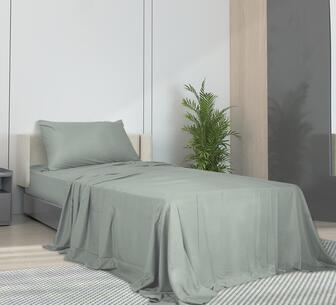 Napzy Bamboo Sheet Set Single Grey