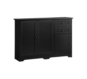 National 3 Door 2 Drawer Buffet Black